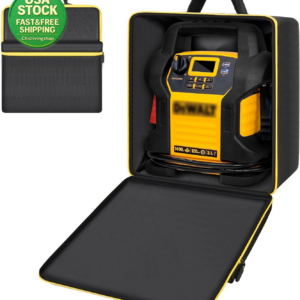 Bolsa de almacenamiento de arranque para puente de coche compatible DEWALT DXAEJ14 negro amarillo cremallera-
