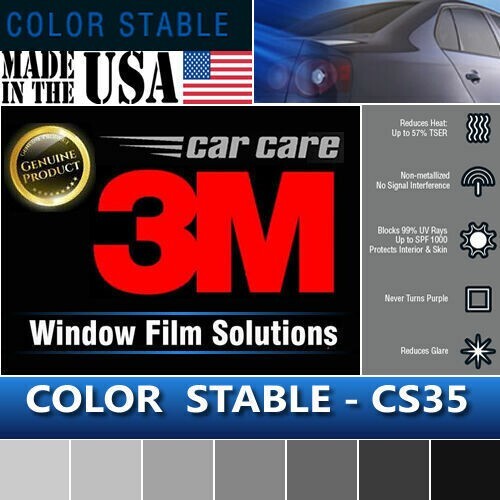 3M Color Stable CS35 35% VLT Automotive Car Window Tint Film Roll Size 30" x 12"
