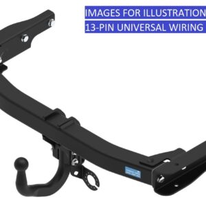 Barra de remolque de acero automotriz Towtrust Swan Neck + cableado uni 13P para Seat Ateca 16 unidades-
