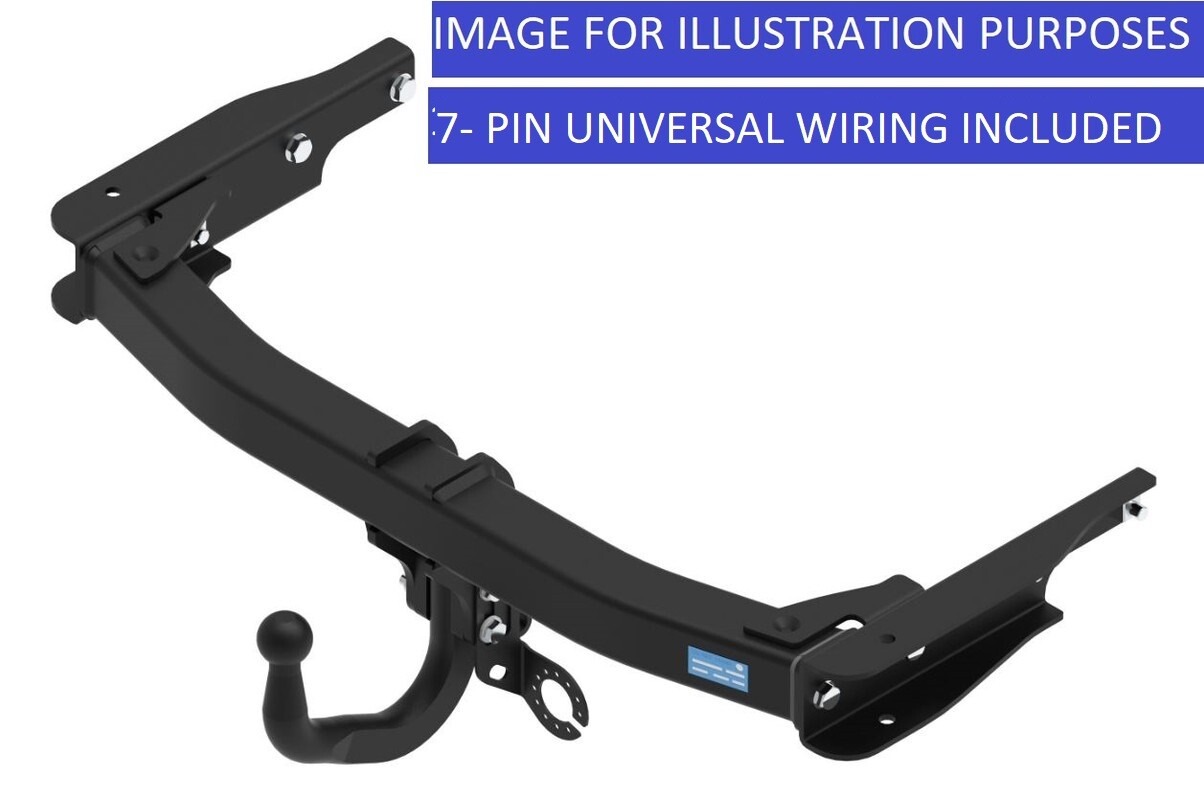 Barra de remolque automotriz Towtrust cuello de cisne + cableado uni 7P para VW Passat Estate 15-20-