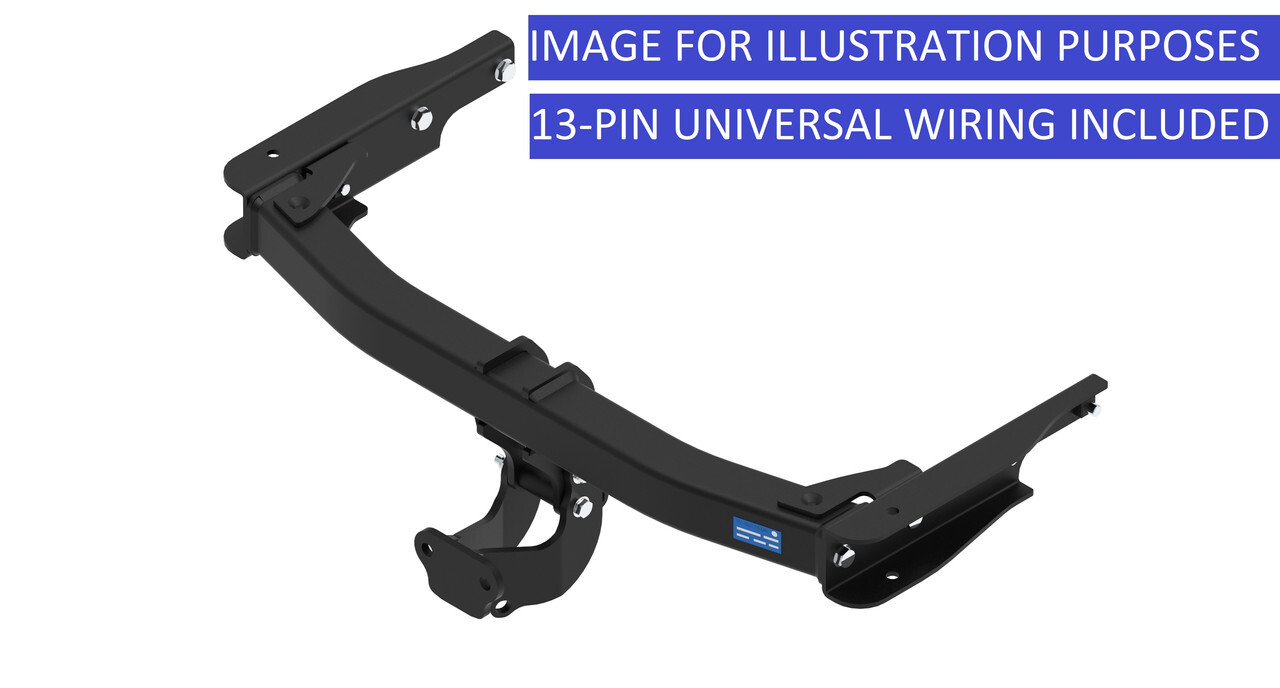Barra de remolque de brida fija Towtrust para Chevrolet Captiva SUV 2007-2015 + cableado de 13 pines-
