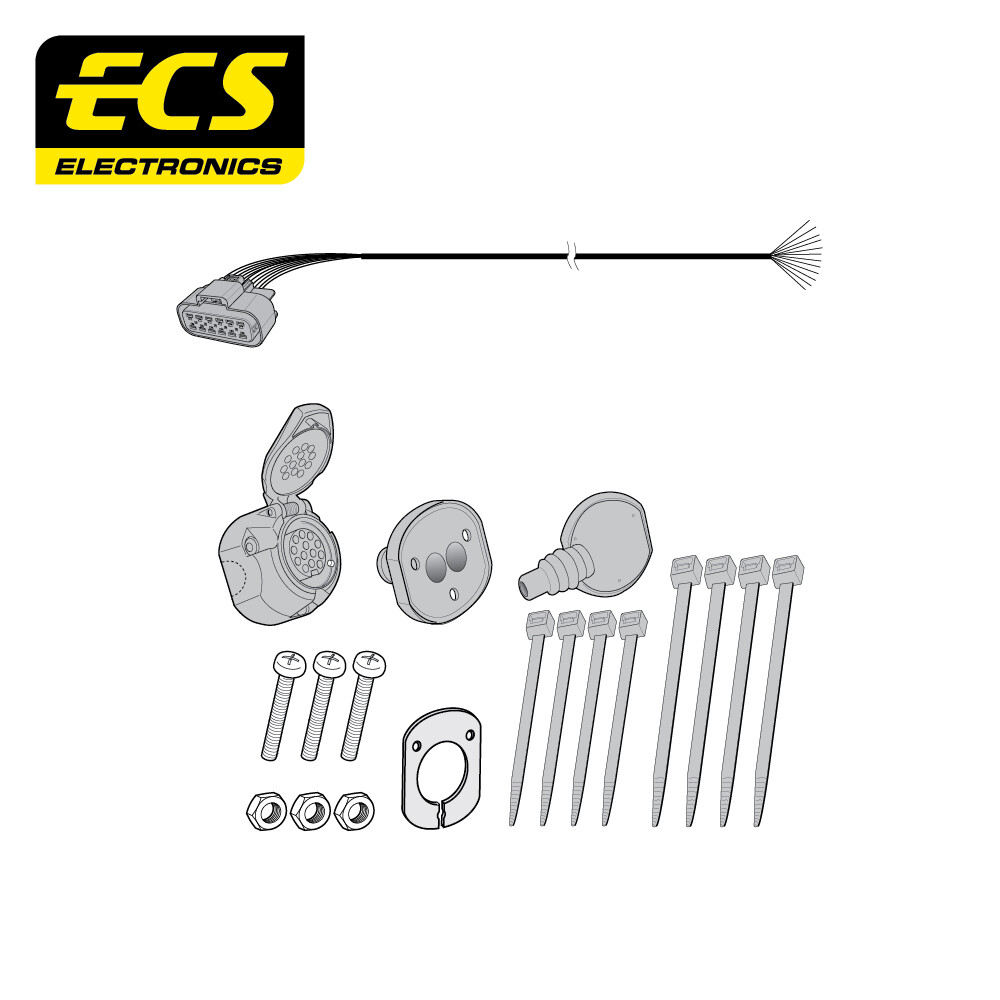Barra de remolque de brida fija Towtrust para Chevrolet Captiva SUV 2007-2015 + cableado de 13 pines- - Image 3