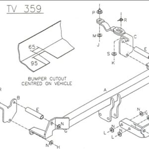 Barra de remolque automotriz de brida fija Towtrust para Vauxhall Opel Zafira 2005 a 2016-