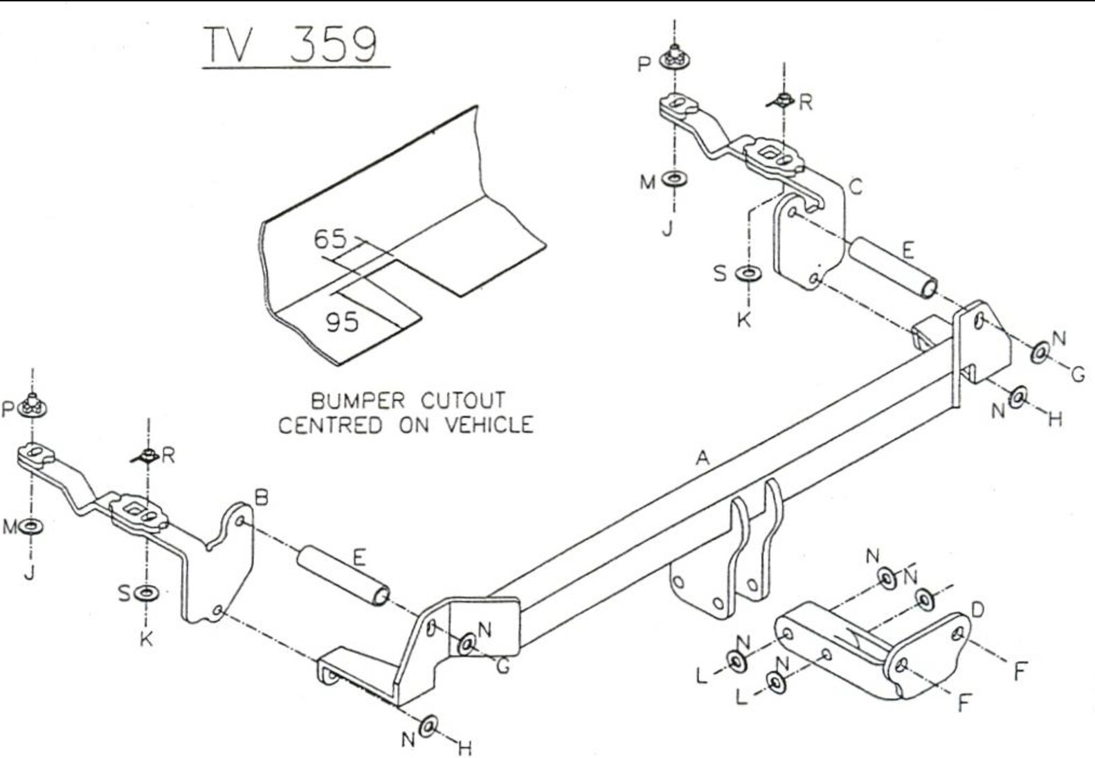 Barra de remolque automotriz de brida fija Towtrust para Vauxhall Opel Zafira 2005 a 2016-