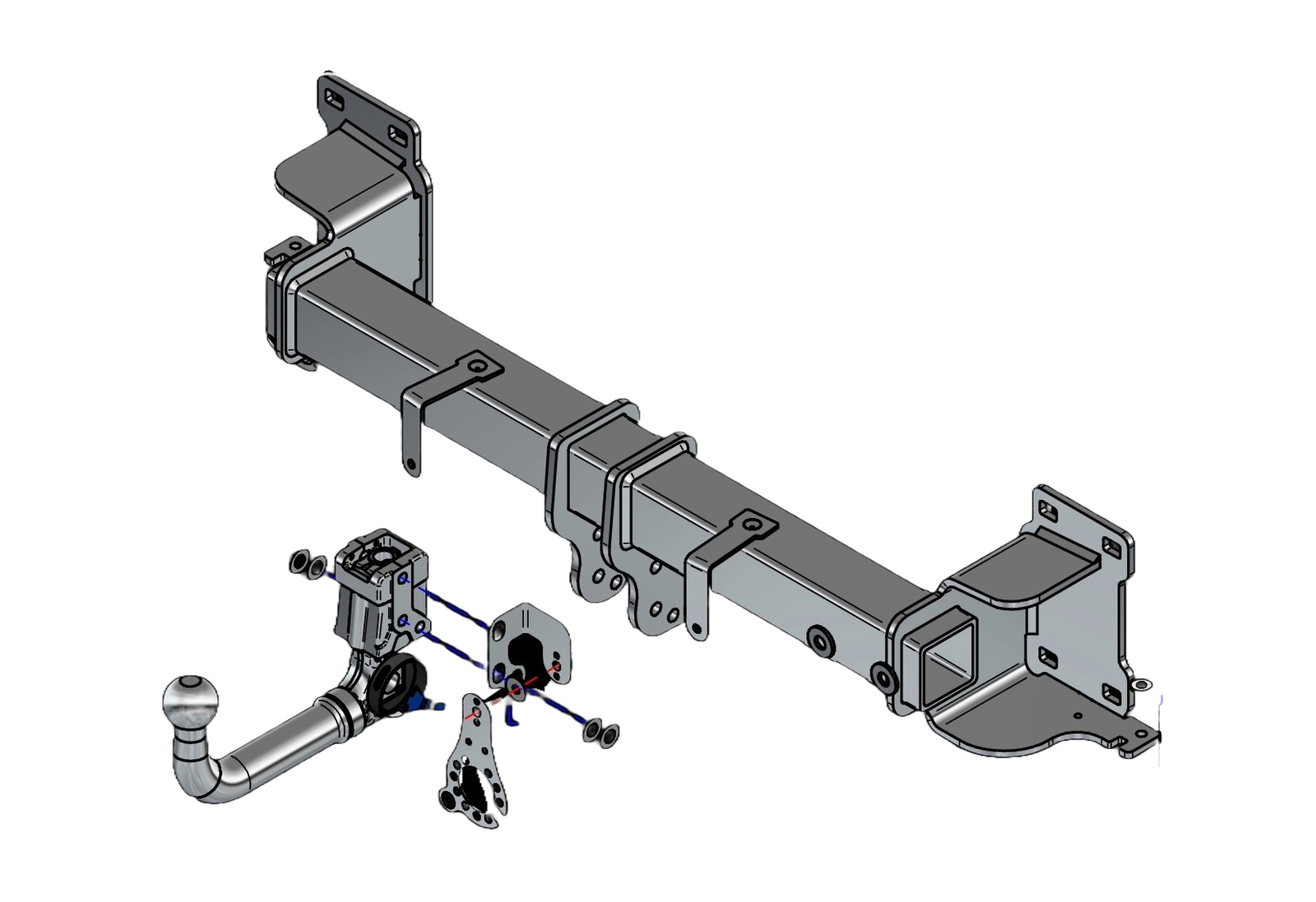 Barra de remolque automotriz desmontable vertical Towtrust para BMW X7 SUV 2019-en adelante-