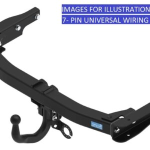 Barra de remolque de acero automotriz Towtrust cuello de cisne + cableado uni 7P para Audi Q5 2008-2017-