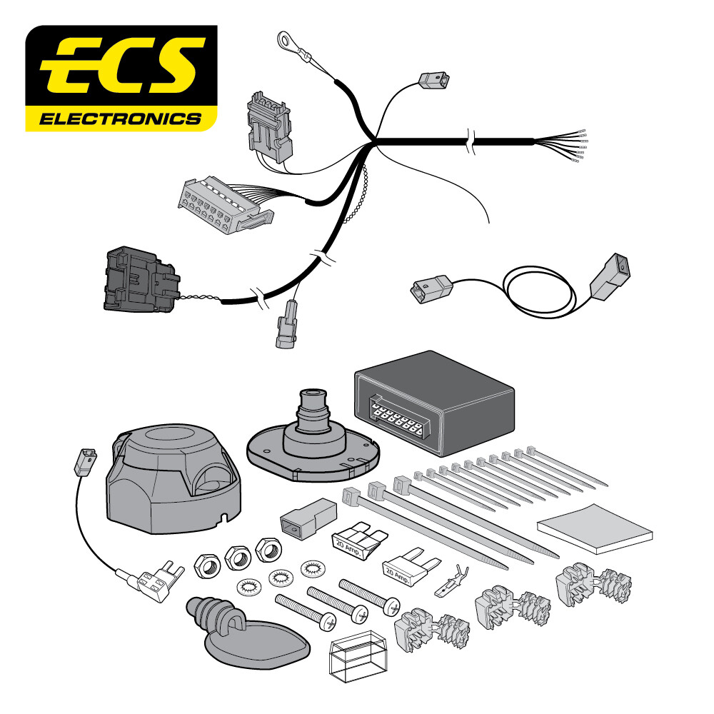 Barra de remolque Towtrust cuello de cisne para Vauxhall Opel GrandLand X SUV y cableado de coche de 7 pines- - Image 2