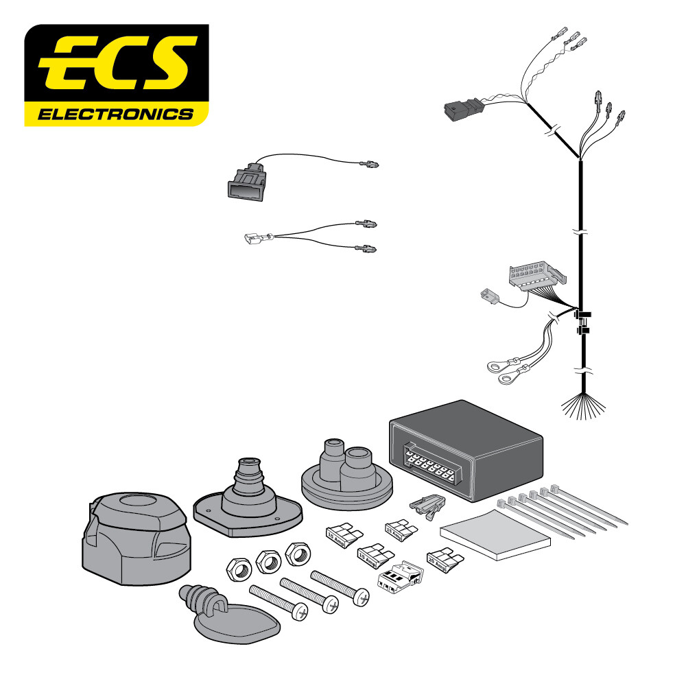Barra de remolque Towtrust cuello de cisne para Audi A1 Hatchback 2010-2018 y cableado de coche de 13 pines- - Image 3