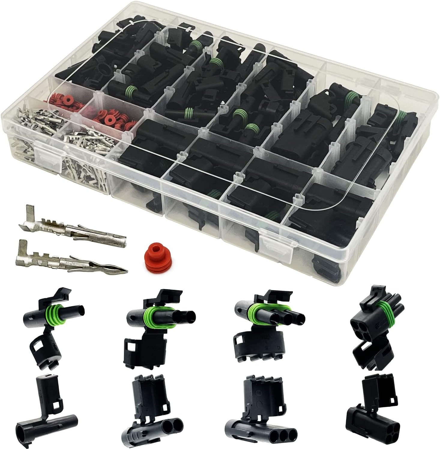 26 Kits Paquete de Clima Conectores Kit Conectores Eléctricos Automotrices Impermeable -