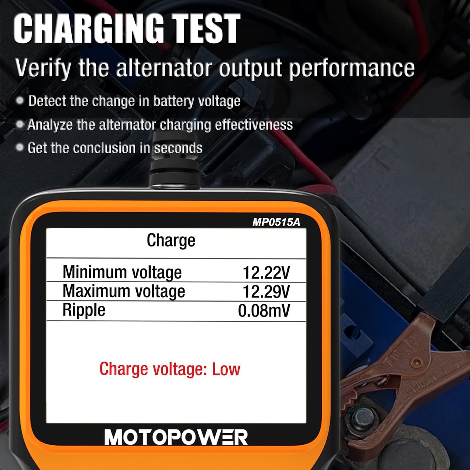 Probador de batería de coche MOTOPOWER MP0515A 12V automotriz 100-2000 CCA plateado - - Image 5