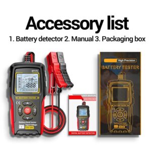 Probador de baterías de plomo BT175 compatible con baterías automotrices de 12V y 24V-