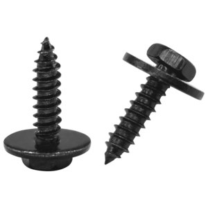 40 PIEZAS Tornillos hexagonales autorroscantes negros con arandelas para paneles automotrices, puertas...-