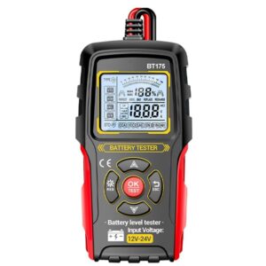 Probador de baterías de plomo BT175 compatible con baterías automotrices de 12V y 24V-