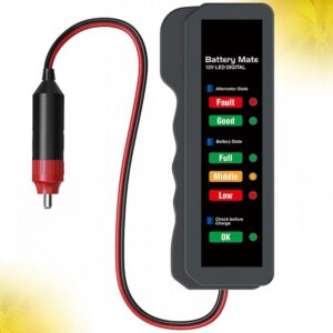 Probador eléctrico automotriz 12 V dispositivo comprobación baterías detector de batería-