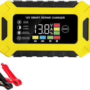 Cargador de Batería Inteligente 6A 12V Carro Moto Reparador Mantenedor AGM GEL-