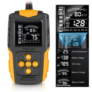 Probador de batería digital automotriz Analizador de prueba de carga de arranque para automóvil 12V 24V-