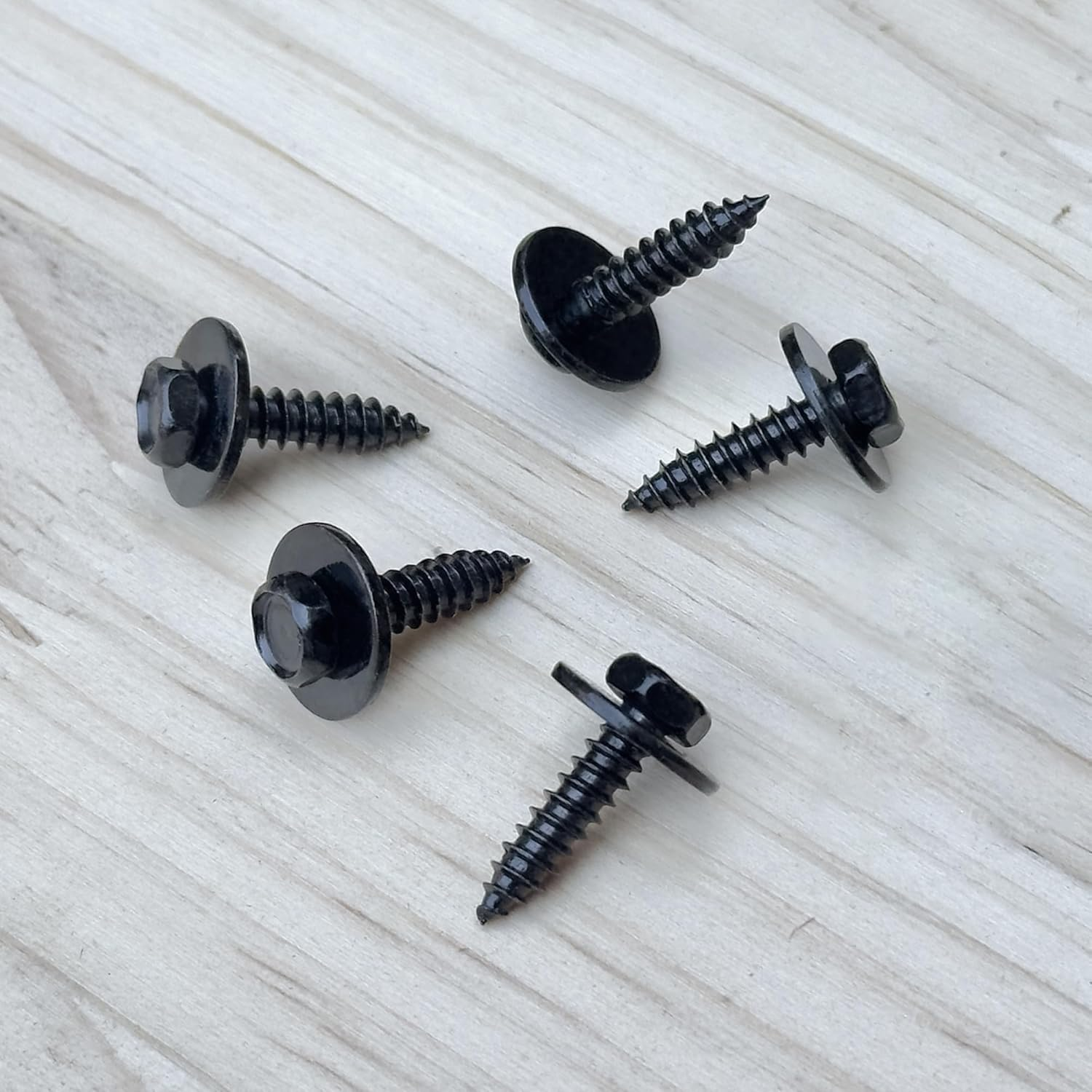 40 PIEZAS Tornillos hexagonales autorroscantes negros con arandelas para paneles automotrices, puertas...- - Image 4