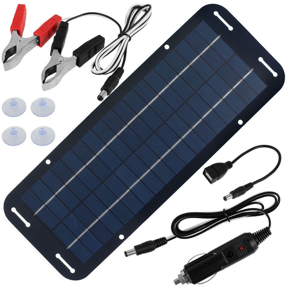 Mantenedor Barco Coche RV 30W Panel Solar 12V Cargador de Goteo Kit Cargador de Batería- - Image 2