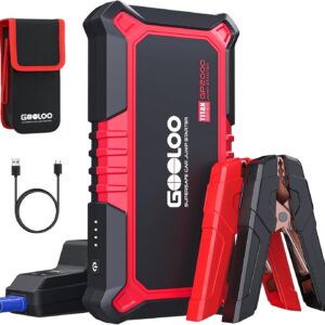 Banco de energía de arranque de coche GOOLOO GP2000, 2000A punta ayuda de arranque, Supersafe 12V -