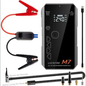 Smart Car Jump Starter Power Pack con Compresor de Aire, Amplificador de Batería de Coche 12V -