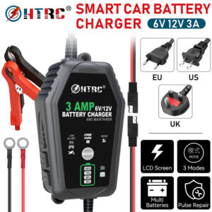 Cargador de batería de coche inteligente totalmente automático 12V 6V 3A cargador de goteo-