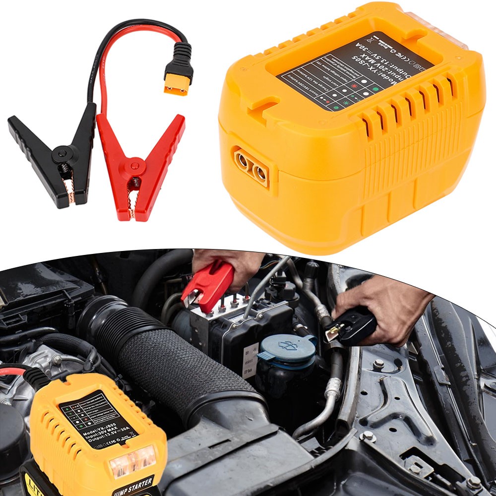 Arrancador de salto de coche portátil para batería Dewalt 18V - Arrancador de salto de alta resistencia de 11 AWG-