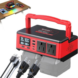 Inversor de Potencia 350W Compatible con Baterías Milwaukee 18V: Power Stat Portátil-