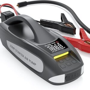 TEVOLE 6000A Arrancador de Salto con Compresor de Aire, 27000mAh 160PSI Batería Portátil para Coche-