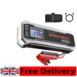 WOLFBOX 3000A Jump Starter Power Pack 12V Batería de Coche Booster Jump Starter con-