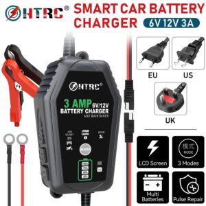 Cargador de Batería de Coche HTRC 6V 12V Reparación de Pulso LiFePO4 Cargador de Batería de Plomo-Ácido-