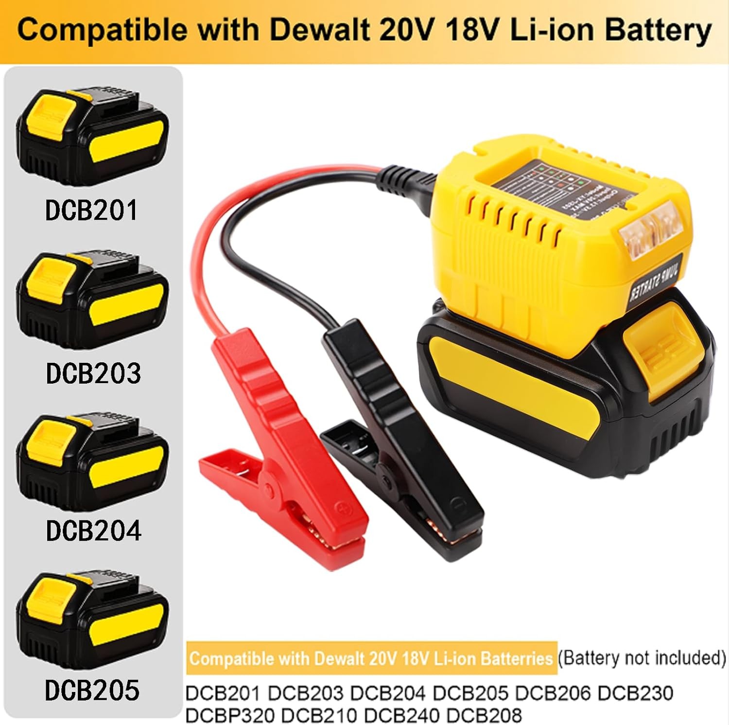 Arrancador de salto para batería de coche Dewalt 20V Booster para baterías de herramientas eléctricas- - Image 3
