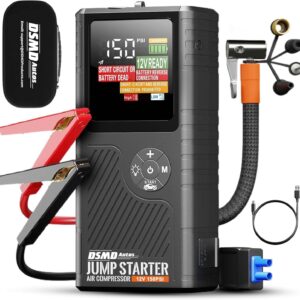 ✅Paquete de energía DSMDAutos Jump Starter con compresor de aire - 6,5 L gasolina/3,5 L diésel-