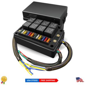 Caja relé tapizada duradera de 12 V - Clasificada impermeable para una fácil instalación-