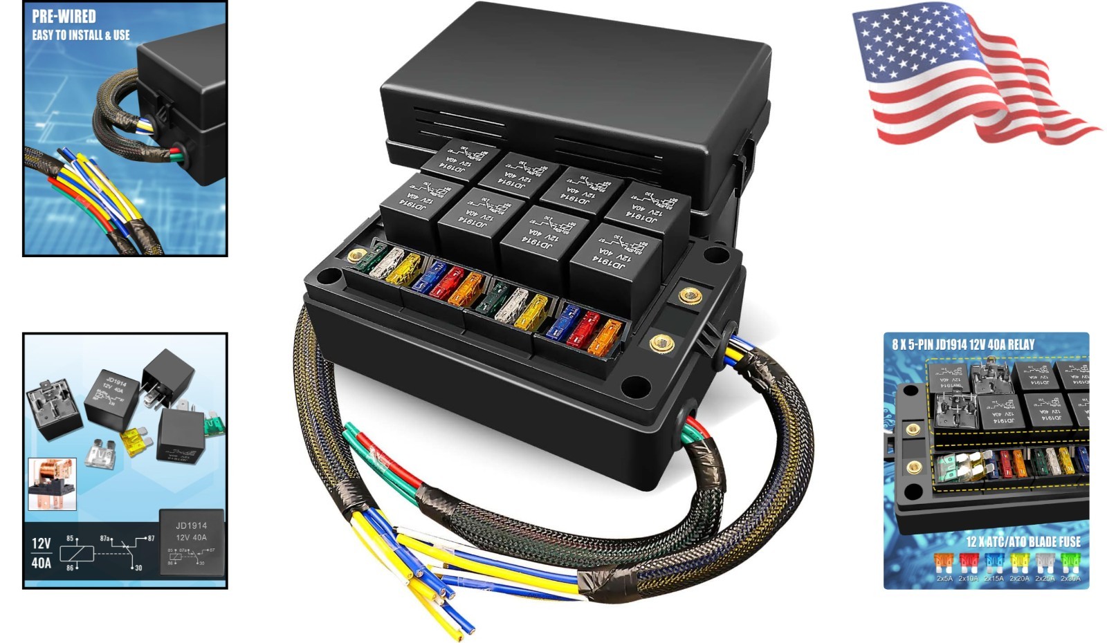 Caja relé tapizada duradera de 12 V - Clasificada impermeable para una fácil instalación- - Image 2