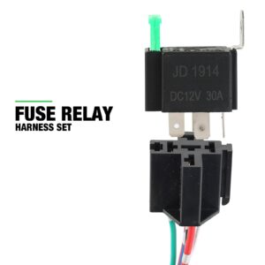 Paquete de 1 arnés eléctrico fusible 12V interruptor de 5 pines SPST automotriz 30A conjunto relés-