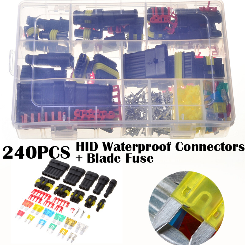 Juego de conectores de cable eléctrico a prueba de agua HID 1-6 pines kit de enchufe de sello automotriz-