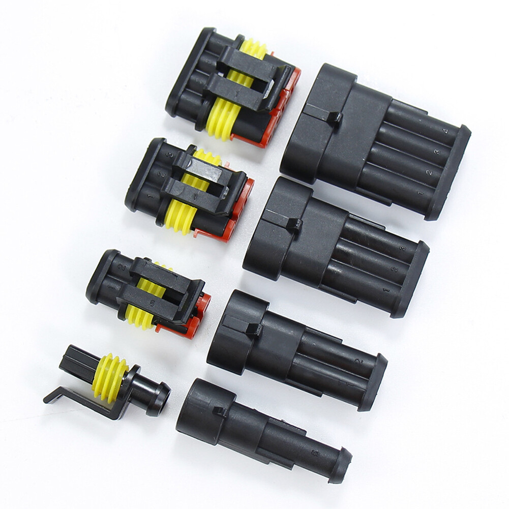 Juego de conectores de cable eléctrico a prueba de agua HID 1-6 pines kit de enchufe de sello automotriz- - Image 4