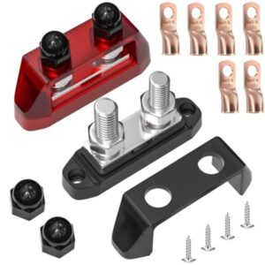 Bloque de distribución de batería automotriz marina 12V 250A con cubierta protectora-