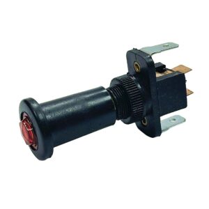 Interruptor de empuje iluminado rojo 12V 16A coche clásico yate buggy reconstrucciones-