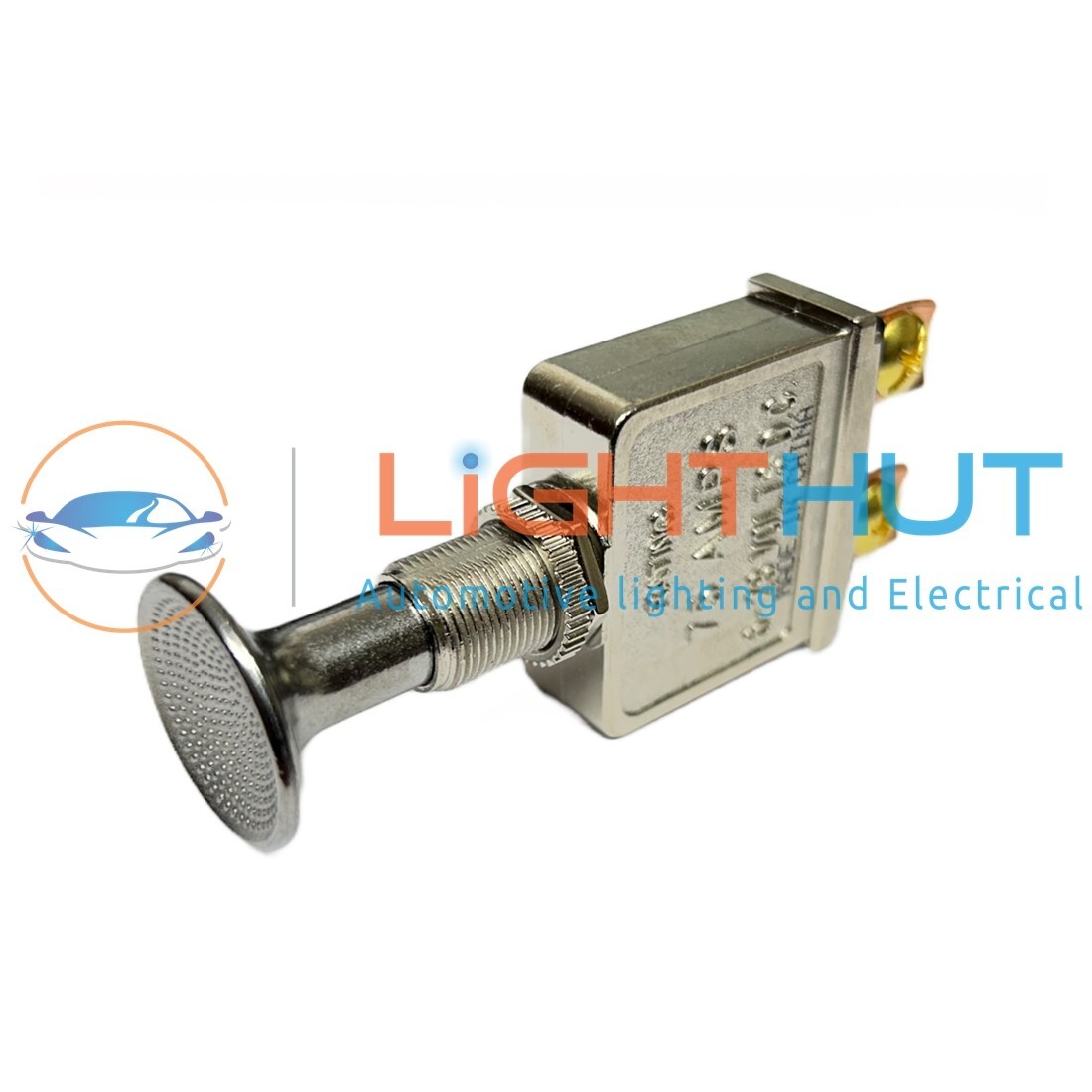 Interruptor de encendido y apagado de metal cromado de alta resistencia 12V 75A coche clásico furgoneta 4v4 barco- - Image 2