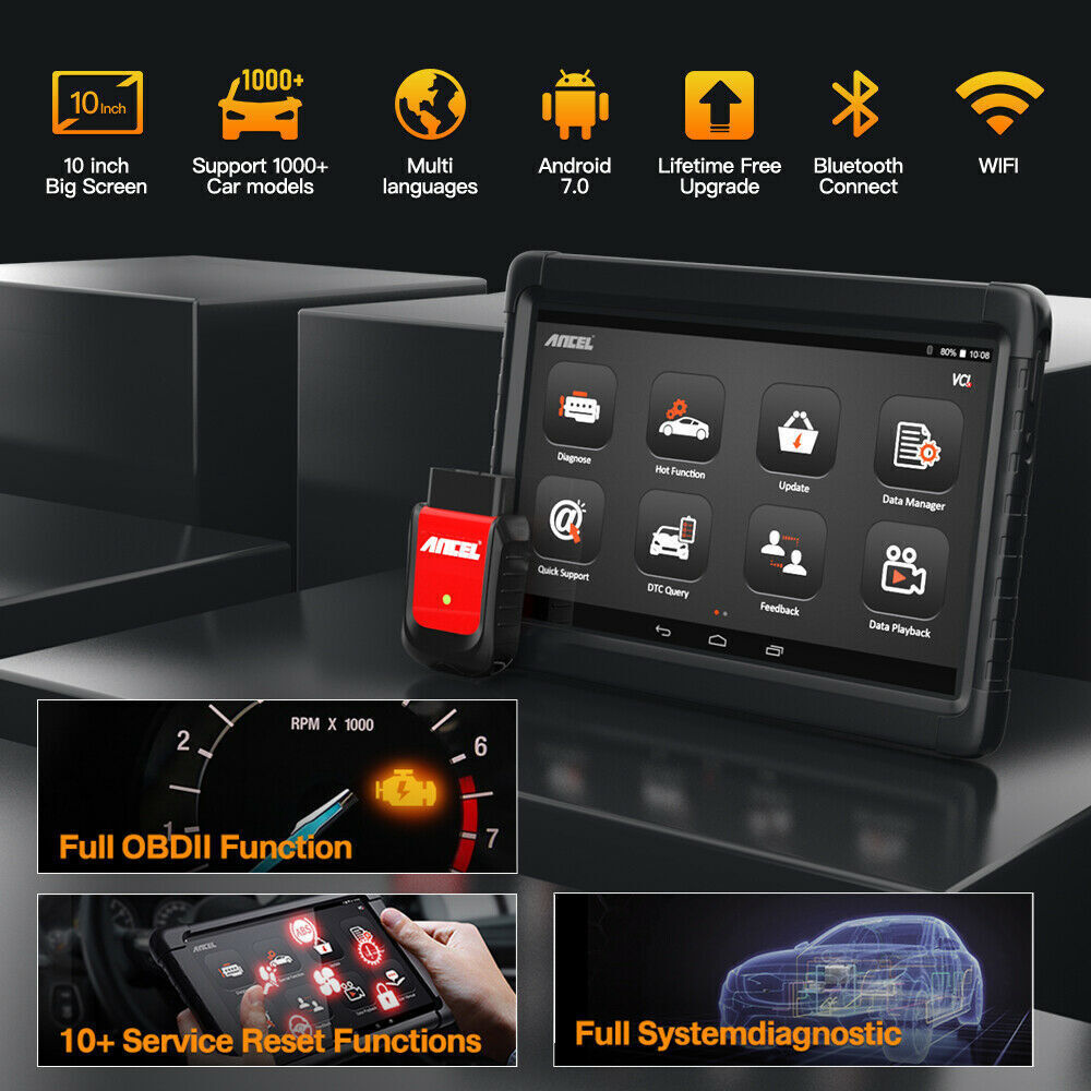 Dispositivo de diagnóstico bidireccional Ancel X6 profesional automóvil OBD2 todo sistema ABS SRS EPB DPF- - Image 3