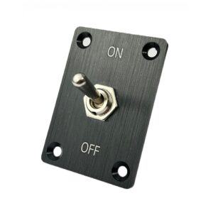 Interruptor de palanca de encendido y apagado 12V 25A panel de interruptor de aluminio negro rally automovilismo-