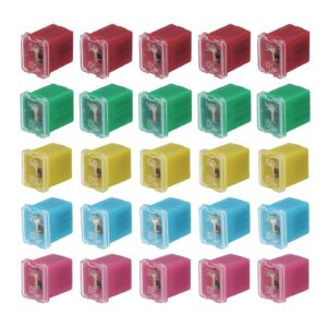 60 x Fusible Cartucho Automotriz 48V 20/30/40/50/60A Terminal Hembra 5 Colores-