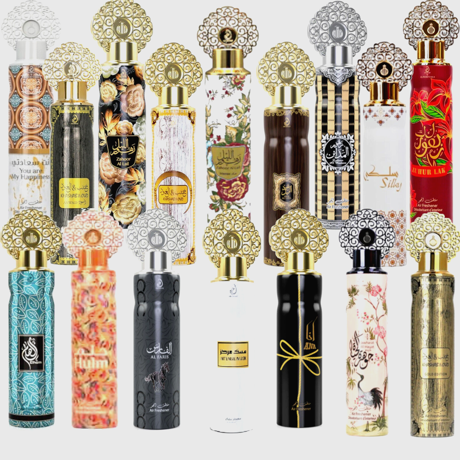 12x Arabiyat By My Perfumes - Ambientadores - 300 ml-