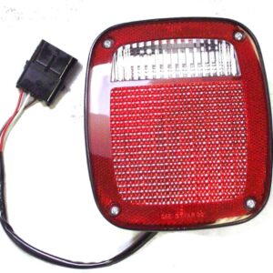 Luz Trasera Automotriz Crown Eléctrica, Iluminación y Cuerpo Rojo Transparente -