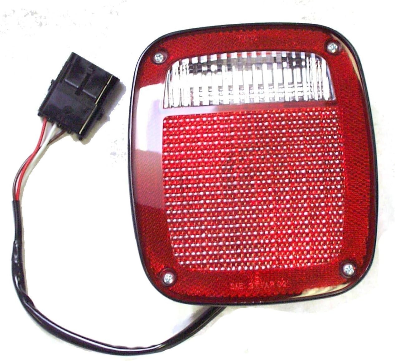Luz Trasera Automotriz Crown Eléctrica, Iluminación y Cuerpo Rojo Transparente -