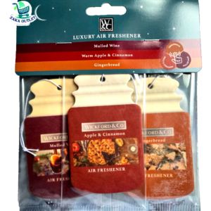 Ambientadores de aire Wickford & Co Card Car 2D vino caliente manzana canela pan de jengibre-