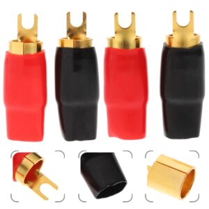 2 pares de adaptadores crimpado barrera palas amplificador conectores de cableado-