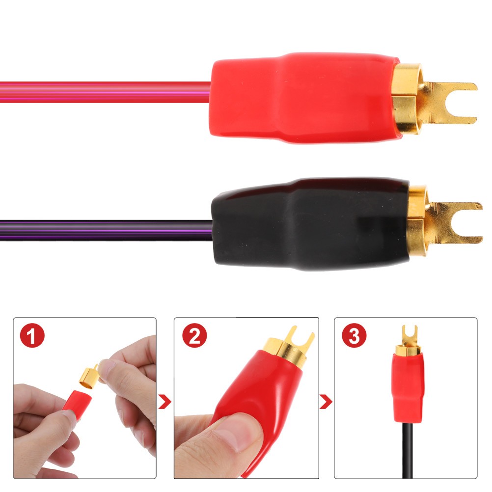 2 pares de adaptadores crimpado barrera palas amplificador conectores de cableado- - Image 5