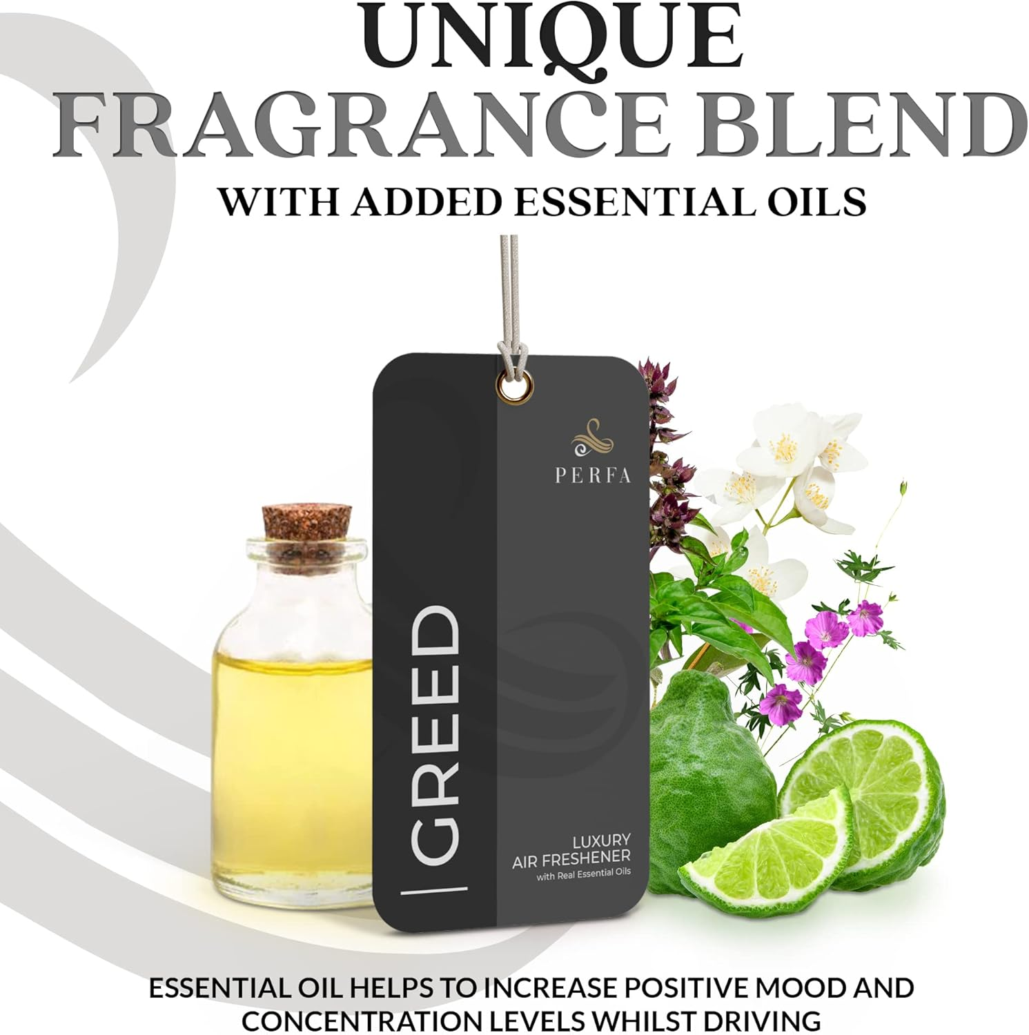 Ambientador de tarjetas desechable Greed para hombres | Ambientador de aromas de coche con codicia Fr- - Image 4